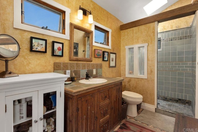 934 Arden Dr, Encinitas, CA 92024 - full bathroom featuring vanity and tiled shower