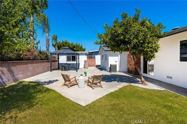 15027 Barnwall St, La Mirada, CA 90638 - back of property featuring a gazebo and a patio area