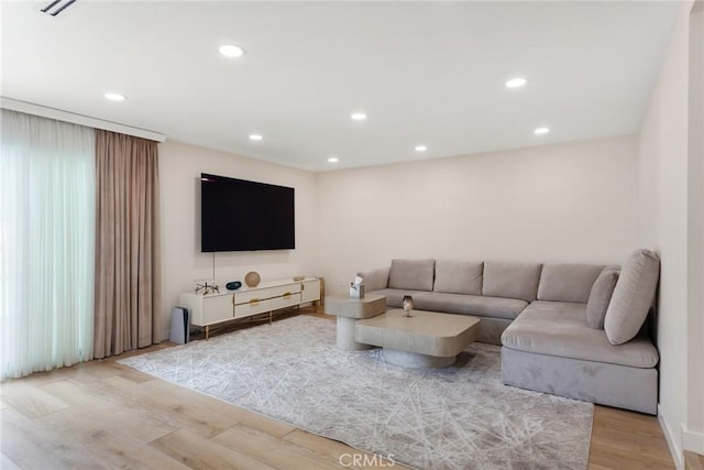 10535 Reseda Blvd, Porter Ranch, CA 91326 - living area with light wood-style flooring and recessed lighting