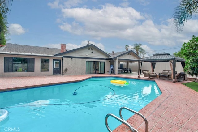 10535 Reseda Blvd, Porter Ranch, CA 91326 - swimming pool featuring a gazebo, a patio, and outdoor lounge area