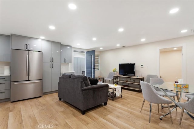 10535 Reseda Blvd, Porter Ranch, CA 91326 - living area with light wood-style flooring and recessed lighting