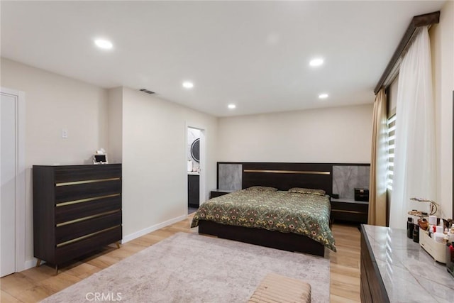 10535 Reseda Blvd, Porter Ranch, CA 91326 - bedroom featuring light wood-type flooring and recessed lighting