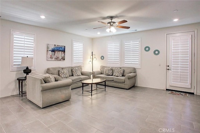 5621 Avocet Dr, Jurupa Valley, CA 91752 - living room with ceiling fan and recessed lighting