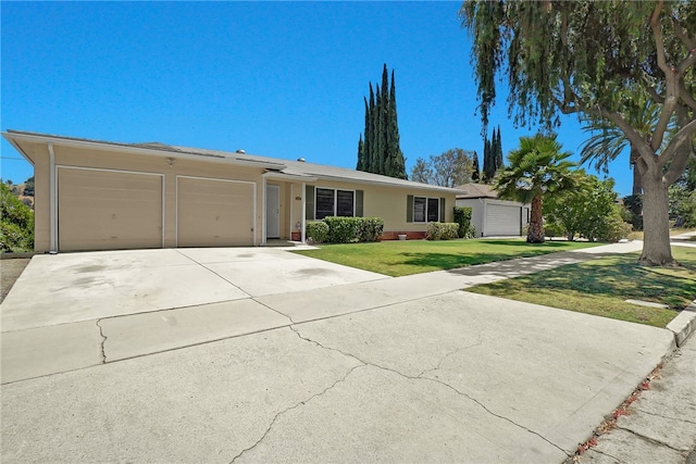 824 De La Fuente St, Monterey Park, CA 91754 - single story home with a garage, a front yard, and concrete driveway