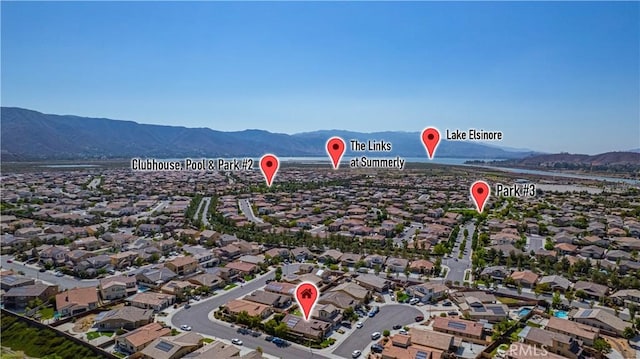 29183 Jacaranda, Lake Elsinore, CA 92530 - aerial view of property and surrounding area with a mountainous background and nearby suburban area