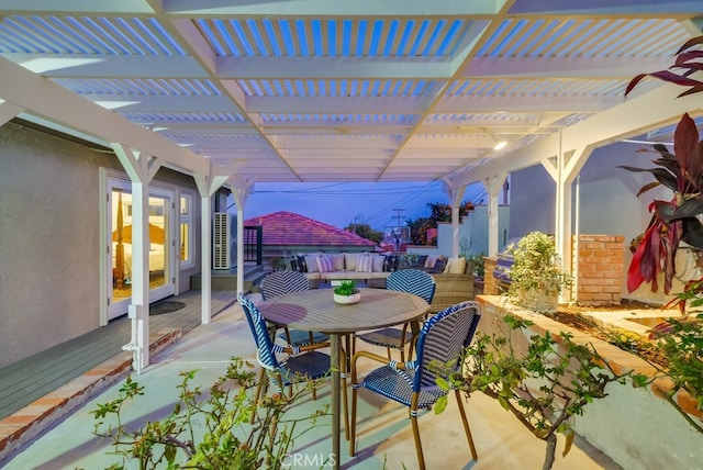 1906 S Patton Ave, San Pedro, CA 90732 - view of patio / terrace featuring outdoor dining space and a pergola