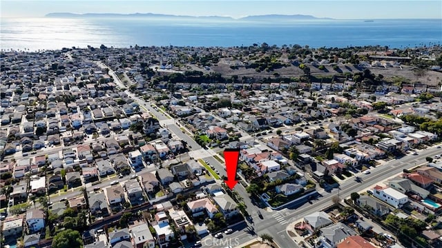 1906 S Patton Ave, San Pedro, CA 90732 - aerial view of property and surrounding area with a water and mountain view and nearby suburban area