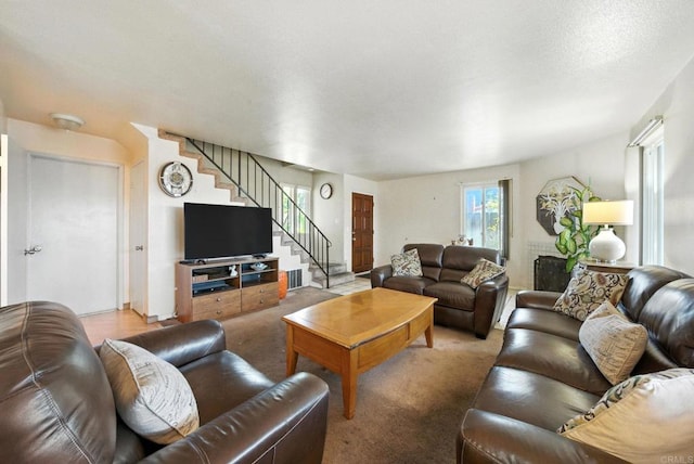 250 65th St, San Diego, CA 92114 - living room with stairs and light colored carpet