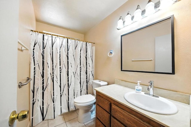 250 65th St, San Diego, CA 92114 - bathroom with vanity, tile patterned flooring, and curtained shower