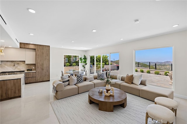 7 Sierra Vis, Laguna Niguel, CA 92677 - living area featuring recessed lighting and light tile patterned flooring
