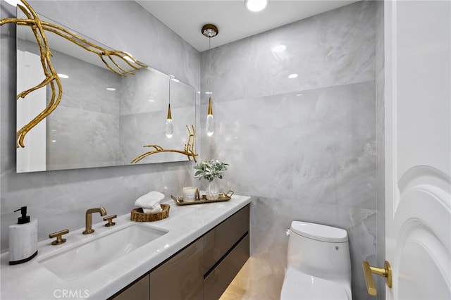 7 Sierra Vis, Laguna Niguel, CA 92677 - bathroom featuring tile walls and vanity