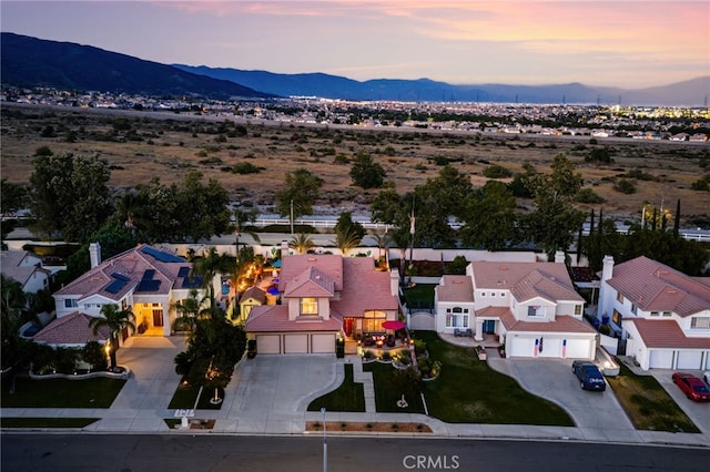 5601 Crestline Pl, Rancho Cucamonga, CA 91739 - aerial perspective of suburban area with a mountain backdrop