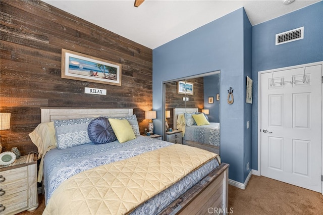 5601 Crestline Pl, Rancho Cucamonga, CA 91739 - carpeted bedroom with wood walls and baseboards