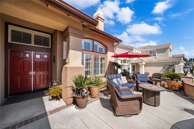 5601 Crestline Pl, Rancho Cucamonga, CA 91739 - view of patio / terrace with an outdoor hangout area