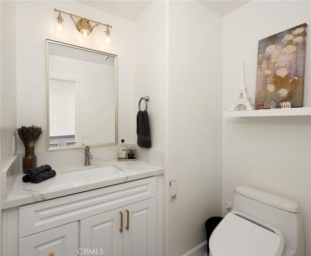 5914 Johnston Pl, Rancho Cucamonga, CA 91739 - half bath featuring vanity and toilet