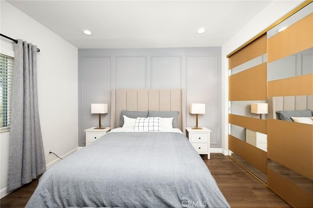 5914 Johnston Pl, Rancho Cucamonga, CA 91739 - bedroom featuring dark wood-style flooring and recessed lighting
