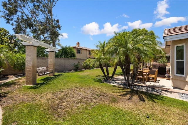 5914 Johnston Pl, Rancho Cucamonga, CA 91739 - view of yard with a patio and a pergola