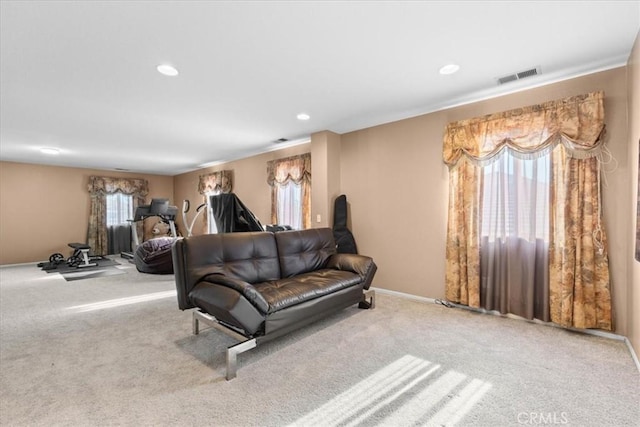 11868 Bunker Hill Dr, Rancho Cucamonga, CA 91730 - carpeted living area featuring healthy amount of natural light and recessed lighting