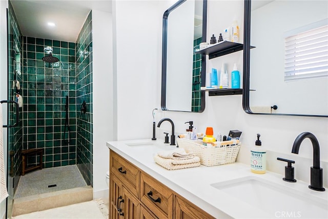 9140 Garden St, Rancho Cucamonga, CA 91701 - full bathroom featuring a shower stall and double vanity