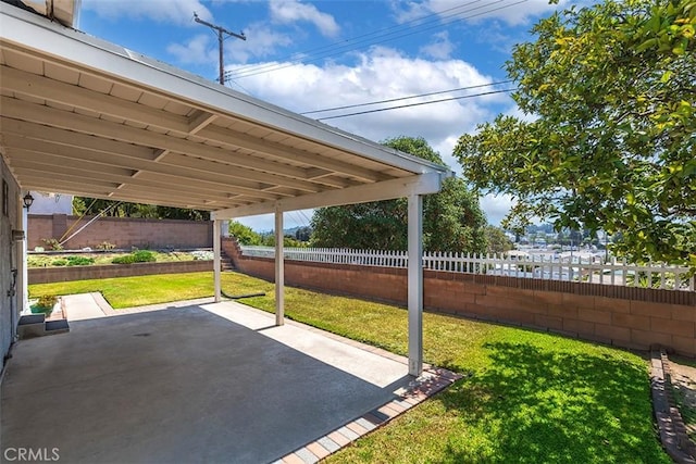 14836 Rayfield Dr, La Mirada, CA 90638 - fenced backyard with a patio