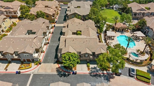 10375 Church St Unit 74, Rancho Cucamonga, CA 91730 - aerial view of residential area featuring a pool area