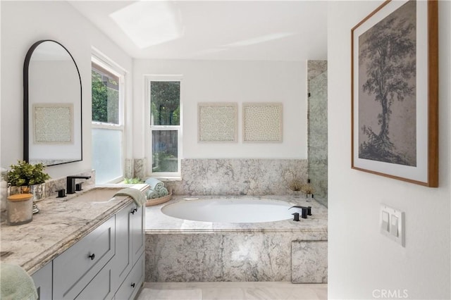 19022 Shamrock Ln, Yorba Linda, CA 92886 - full bathroom with a garden tub and double vanity