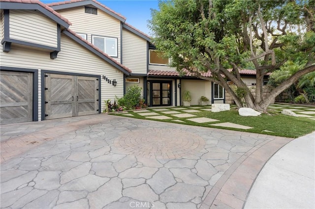 19022 Shamrock Ln, Yorba Linda, CA 92886 - view of front facade with driveway and a tile roof