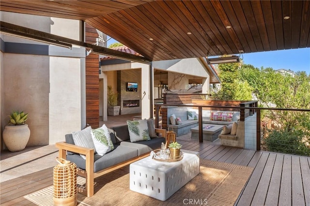 19022 Shamrock Ln, Yorba Linda, CA 92886 - wooden deck with an outdoor hangout area