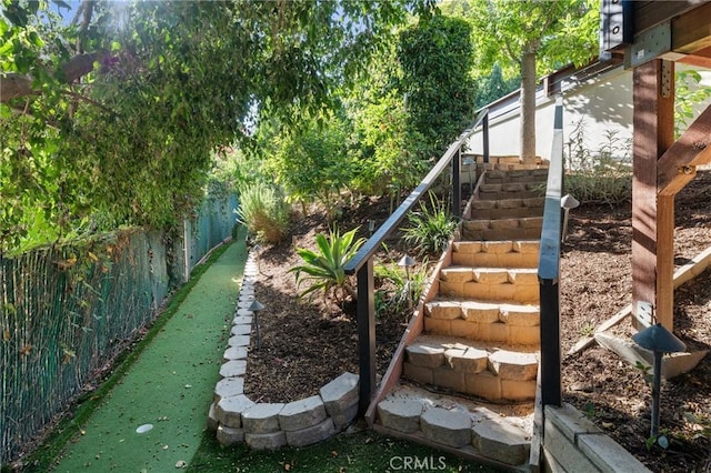 19022 Shamrock Ln, Yorba Linda, CA 92886 - fenced backyard featuring stairs