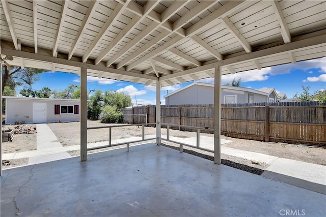 28296 Oregon Pl, Menifee, CA 92587 - fenced backyard with a patio and an outdoor structure