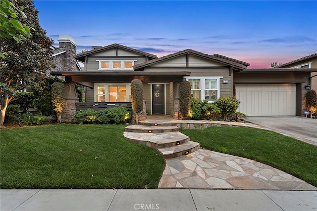 20 Becker, Ladera Ranch, CA 92694 - craftsman-style house with covered porch, a garage, a front yard, and concrete driveway