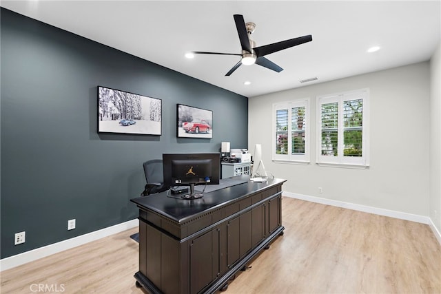 20 Becker, Ladera Ranch, CA 92694 - office featuring ceiling fan, light wood finished floors, and recessed lighting