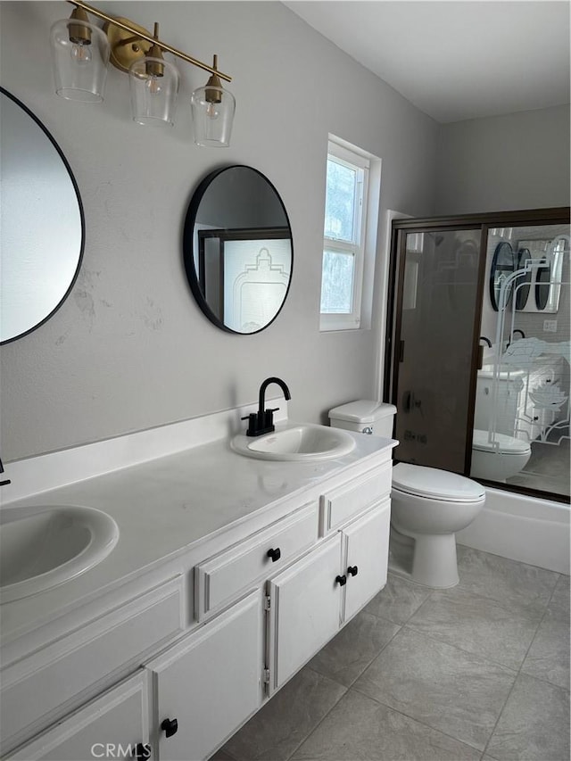 7445 Laurelgrove Ave Unit 2, North Hollywood, CA 91605 - bathroom with a stall shower, double vanity, and tile patterned floors
