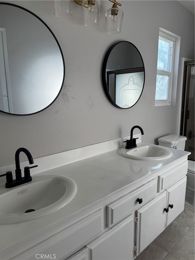 7445 Laurelgrove Ave Unit 2, North Hollywood, CA 91605 - full bathroom featuring double vanity and tile patterned flooring
