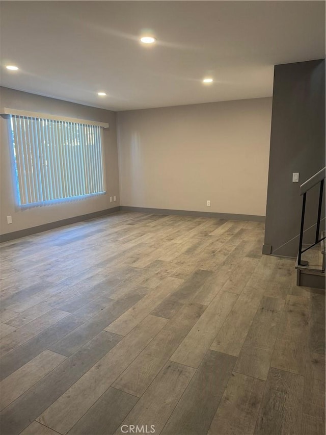 7445 Laurelgrove Ave Unit 2, North Hollywood, CA 91605 - unfurnished room with wood-type flooring and recessed lighting