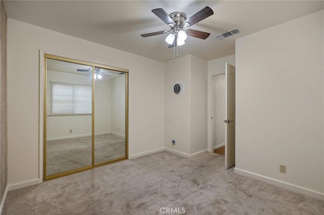2665 Waverly Ct, Chico, CA 95973 - unfurnished bedroom with carpet, a closet, and a ceiling fan