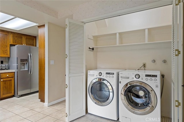 2665 Waverly Ct, Chico, CA 95973 - washroom with light tile patterned flooring and washer and dryer