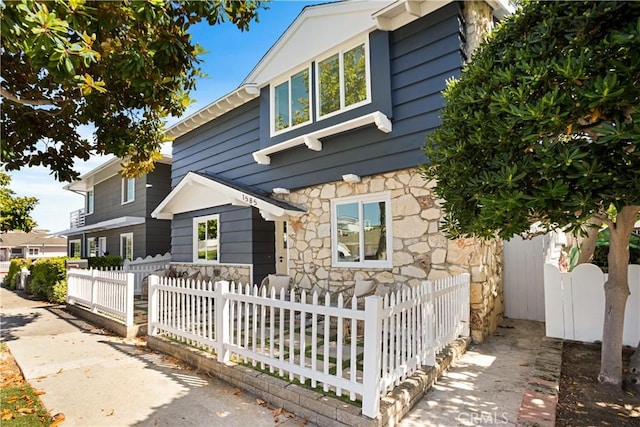 1585 Miramar Dr, Newport Beach, CA 92661 - view of front of house with stone siding