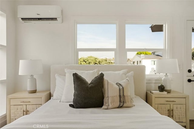 1585 Miramar Dr, Newport Beach, CA 92661 - bedroom featuring a wall mounted AC and multiple windows