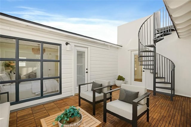 1585 Miramar Dr, Newport Beach, CA 92661 - deck with stairs and an outdoor living space