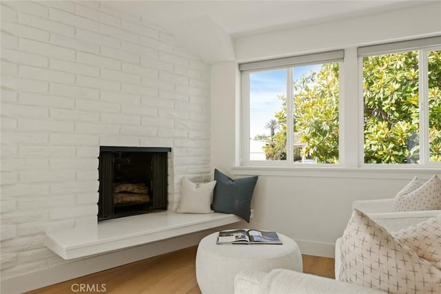 1585 Miramar Dr, Newport Beach, CA 92661 - living area with wood finished floors and a fireplace