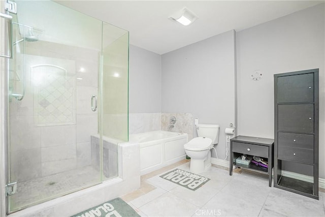 1026 S Oxford Ave Unit 206, Los Angeles, CA 90006 - full bath featuring tile patterned flooring, a bath, and a stall shower