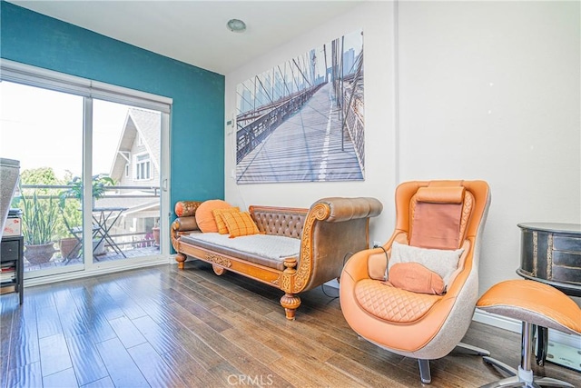 1026 S Oxford Ave Unit 206, Los Angeles, CA 90006 - living area featuring wood finished floors