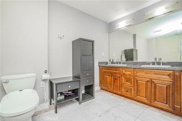 1026 S Oxford Ave Unit 206, Los Angeles, CA 90006 - full bathroom featuring double vanity and tile patterned flooring