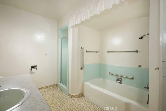 1075 Pine Oak Ln, Pasadena, CA 91105 - full bath featuring a bath, a stall shower, and vanity
