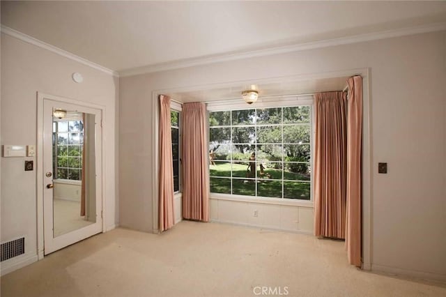 1075 Pine Oak Ln, Pasadena, CA 91105 - empty room featuring crown molding and carpet floors