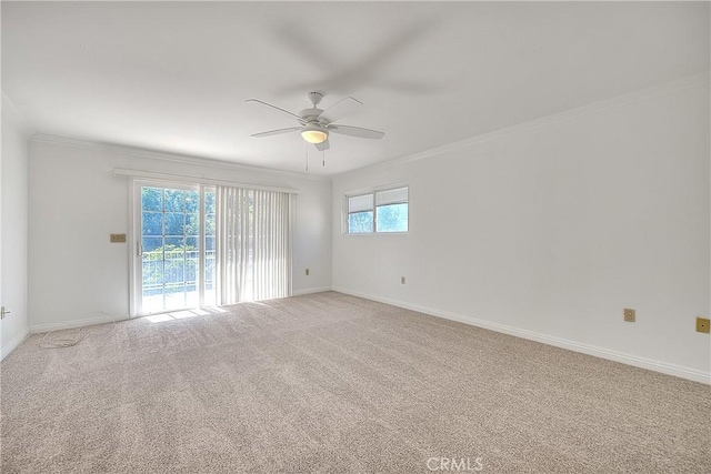 2290 Decade Ct, Riverside, CA 92506 - carpeted spare room with ceiling fan and ornamental molding