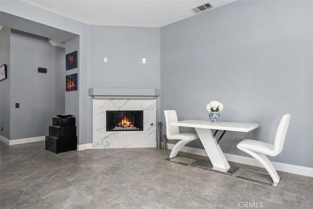 185 Alabaster Loop, Perris, CA 92570 - dining room with a fireplace and baseboards