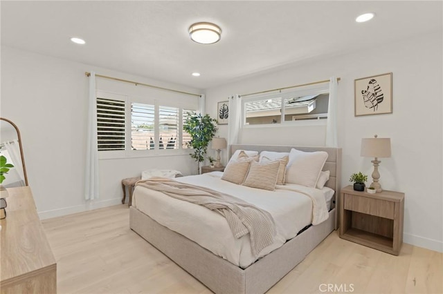 17698 Locust St, Fountain Valley, CA 92708 - bedroom featuring light wood-style flooring and recessed lighting