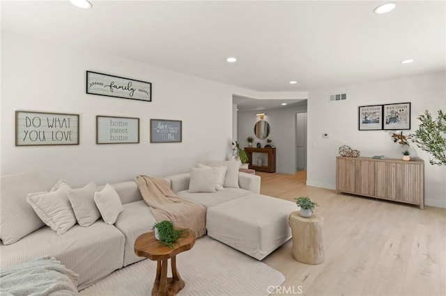 17698 Locust St, Fountain Valley, CA 92708 - living room with recessed lighting and light wood-type flooring